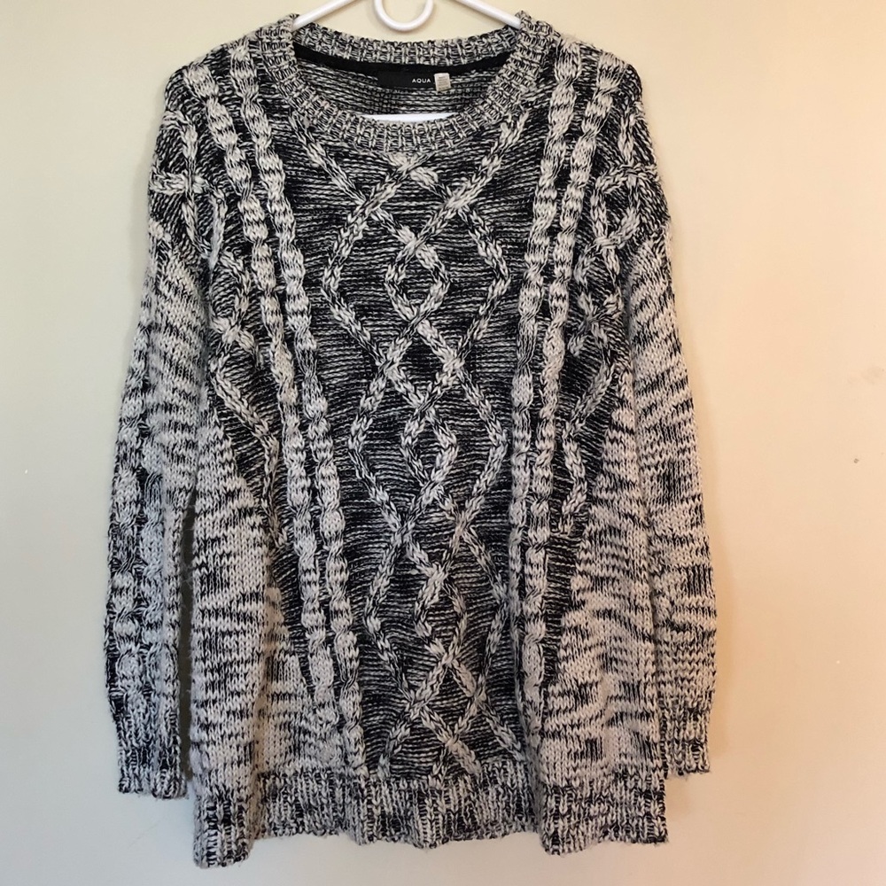 Long knit sweater